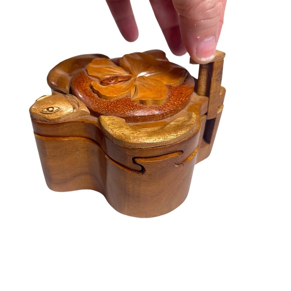 aloha wood art turtle puzzle Trinket Jewelry Box Design In Hawaii By Paul Le - Picture 6 of 16